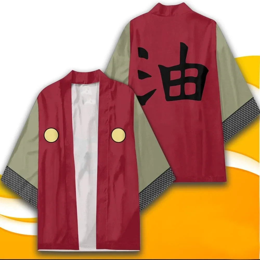 Naruto: Akatsuki Uzumaki Itachi Red Cloud Kimono Shirt Haori Yukata Printing Cosplay Robe Costume Christmas Festival Gifts