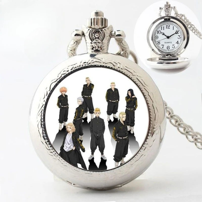 Tokyo Revengers: Manjiro Sano Ryuguji Ken Movie Peripherals Cartoon Pocket Watch Personality Vintage Hanging Chain Holiday Gifts