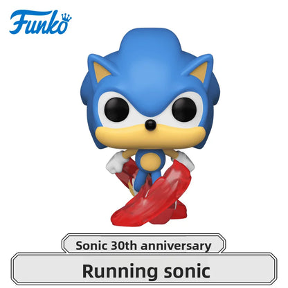 Sonic The Hedgehog: Funko POP Original  30th Anniversary Running Sonic Peripheral Figurine Gift for Boys Girls Children's Day