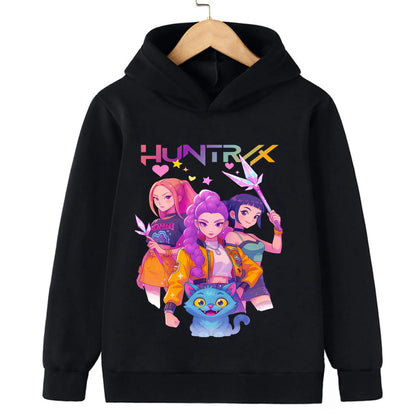 KPop Demon Hunters : Toddler Girl Clothes Demon Hunters Fashion Hoodie Clothes Child Girl Movie New Sweatshirts Casual Tops