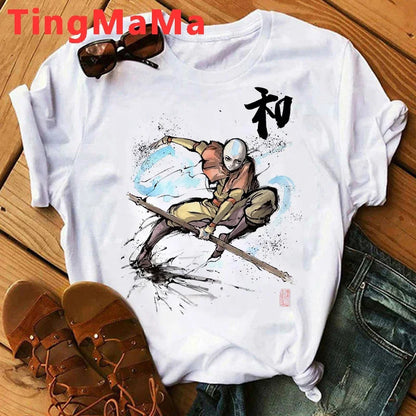 Avatar The Last Airbender: T Shirt Women Kawaii Anime Appa Tshirt Funny Cartoon Avatar Graphic Tees Fashion Unisex T-shirt