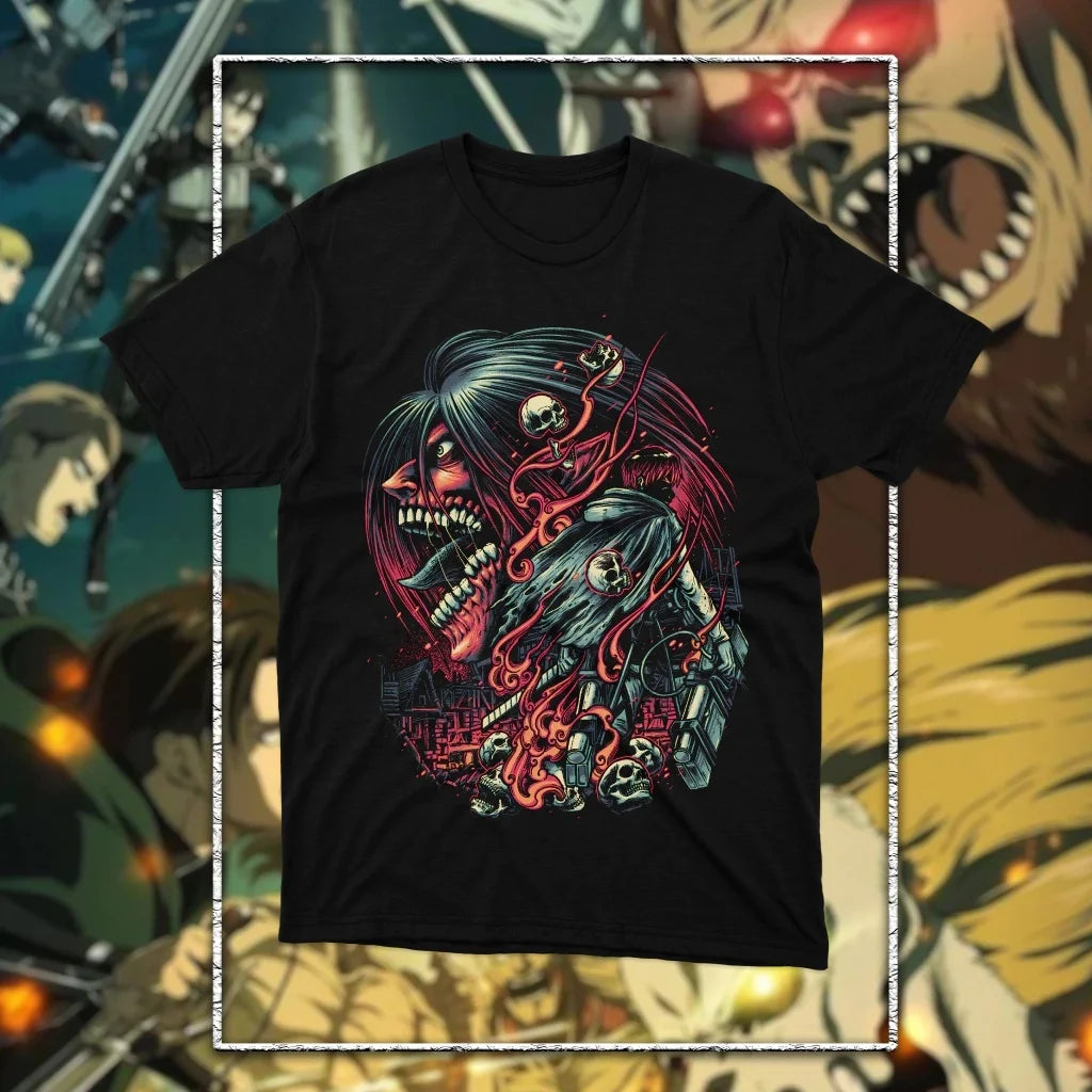 Attack on Titan: Graphic Printed T-shirt Men's and Women's T-shirt Men's Top Sports T-shirt 2026 Summer New