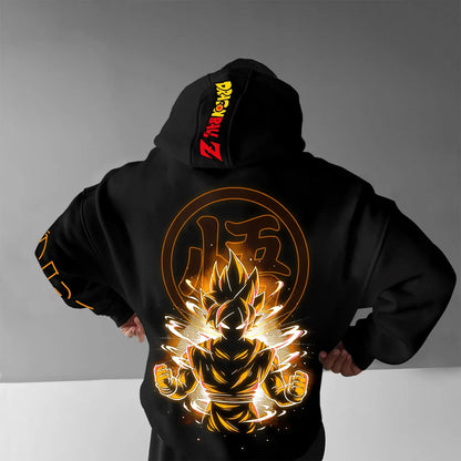Dragon Ball: Peripheral Versatile Sweater Autumn and Winter Men's and Women's Loose Hooded Sweater