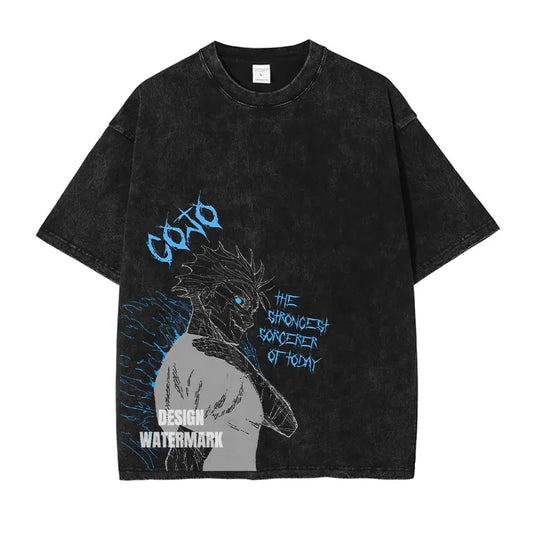 Jujutsu Kaisen: T Shirts Vintage Washed CHOSO T-shirt Oversize Short Sleeve Fushiguro Toji Gojo Saturo Itadori