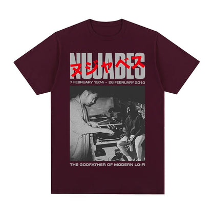 Samurai Champloo: Nujabes Vintage T-shirt the godfather of modern lo-fi music Japanese art Hip Hop Cotton Men T shirt New TEE TSHIRT Womens tops