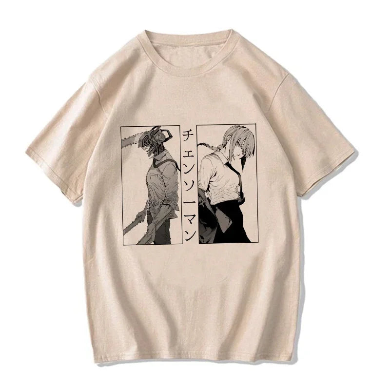 Chainsaw Man:  T Shirt Cartoon Pochita T-shirt Makima Harajuku Graphic Tees Clothing Tops Tshirt Manga
