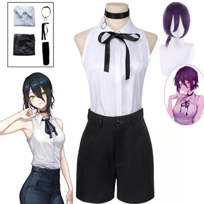 Chainsaw Man: Cosplay Reze Uniform Set Necklace Wig Party Dress