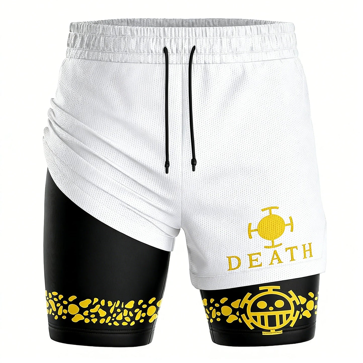 One Piece: Mesh Double-layer Shorts Streetwear Anime Summer 2026 New Y2k Casual Running Gym Workout Quick-drying Pants