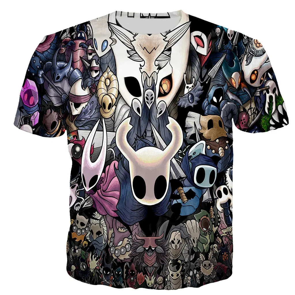 Hollow Knight: 3D Print T-Shirts Men Women Casual Streetwear Oversized Short Sleeve T Shirt Harajuku Male Tees Tops Clothing