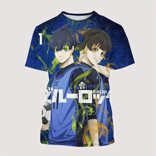 Blue Lock:  3D Printed T Shirt Fashion Harajuku Style Y2k Football T-shirt Oversized Short Sleeve Tops
