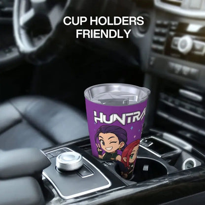 KPop Demon Hunters - Derpy  Insulated Tumbler with Lid Vacuum Thermal Mug Outdoor Travel Car Bottle Cup, 20oz