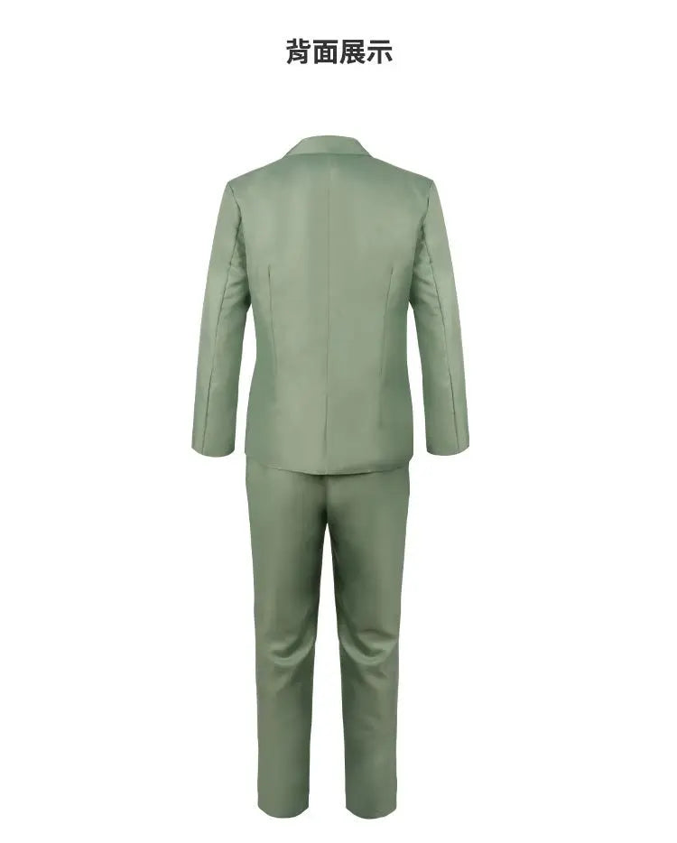 Spy x Family: Loid Forger Cosplay Costume Set Men Light Green Suit Twilight Outfit Shirt Pants Vest Red Tie Halloween
