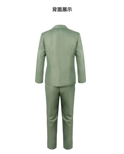 Spy x Family: Loid Forger Cosplay Costume Set Men Light Green Suit Twilight Outfit Shirt Pants Vest Red Tie Halloween