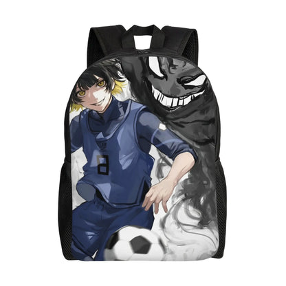 Blue Lock: Backpack for Men Women Teenage High School Hiking Travel Daypack Soccer Anime Laptop Computer Canvas Bags Durable
