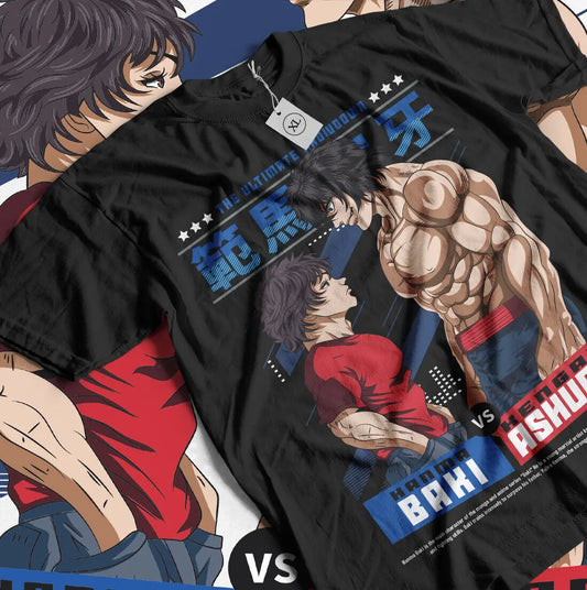 Baki Hanma The Grappler: T-Shirt Yujiro Martial Art Tee Anime Sport T-Shirt