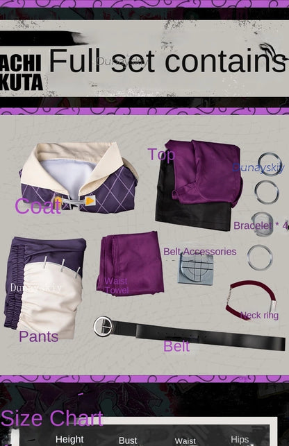 Gachiakuta: Jabber Wonger Cosplay Costume GACHIAKUTA Halloween Uniform Anime Outfit Halloween Cos Halloween Party Costume Sexy For Men