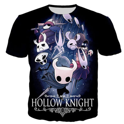 Hollow Knight: 3D Print T-Shirts Men Women Casual Streetwear Oversized Short Sleeve T Shirt Harajuku Male Tees Tops Clothing