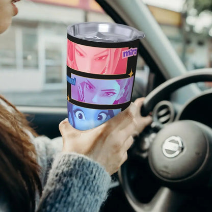 KPop Demon Hunters - Derpy  Insulated Tumbler with Lid Vacuum Thermal Mug Outdoor Travel Car Bottle Cup, 20oz