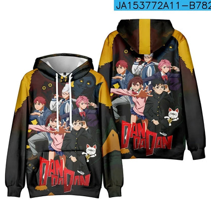 Dandadan: Okarun hooded drawstring pocket sweatshirt men/women harajuku Pullovers Vintage 90s Fashion