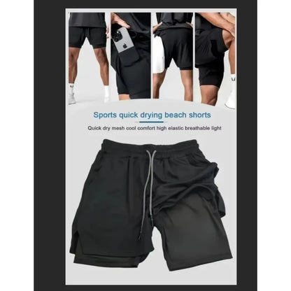 Dragon Ball: GOKU Vegeta Anime Printed Double Layer Shorts 2026 American Summer Men's and Women's Quick Dry Fashion Sports Shorts