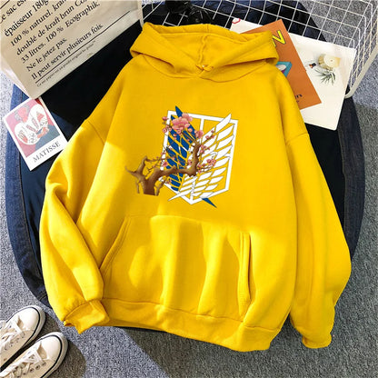 Attack On Titan: Hoodie Levi Graphic Hooded Clothes Autumn Warm Sweatshirt Harajuku Streetwear Tops