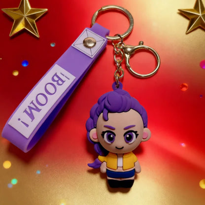 KPOP Devil Hunting Girl Group Tiger Anime Figure Toys Cute PVC Keychain Anime Student Bag Decoration Festival Gift