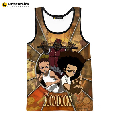 The Boondocks: 3D Printed Tank Tops Fashion Casual Oversized Tops