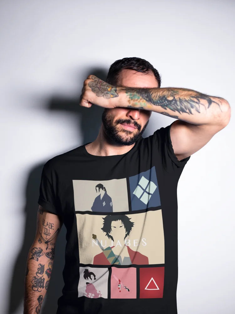 Samurai Champloo: Shirt Sword Graveyard Anime T-Shirt Walk Mugen Jin Fuu Kasumi