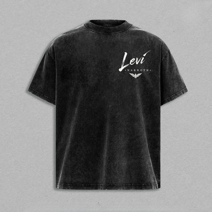 Attack on Titan: Rival Ackerman T-shirt Manga Vintage Washed T Shirt Men Clothing Summer Casual Short Sleeve Cotton Tees Clothes