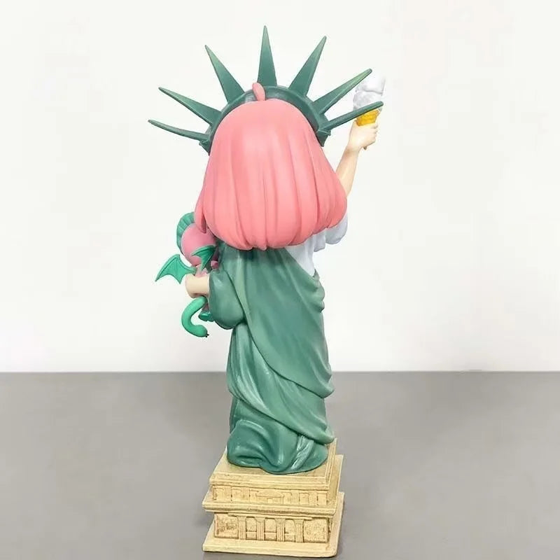 Spy x Family: Anya Forger Statue Of Liberty Anime Girl Action Figure Model Statue Collection Desktop Decoration Ornament Toys