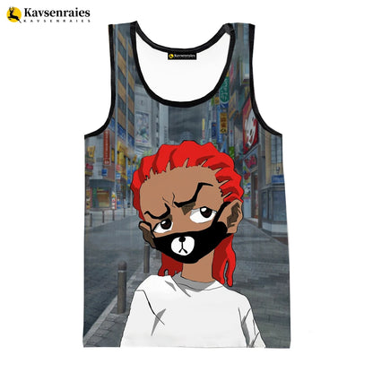 The Boondocks: 3D Printed Tank Tops Fashion Casual Oversized Tops