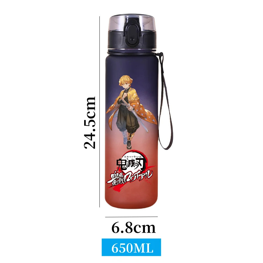 Demon Slayer: 650ML Kamado Tanjirou Water Bottle Kamado Nezuko Kochou Shinobu Fitness Drink Bottle Kettle Travel Office Jugs