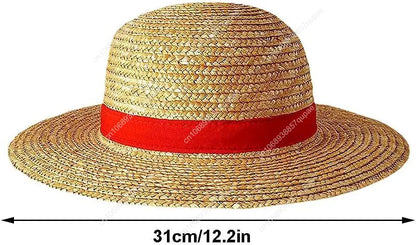 One Piece: Luffy Straw Hat Multifunctional Character Sunscreen Straw Hat Cosplay Sun Hat For Outdoor Casual