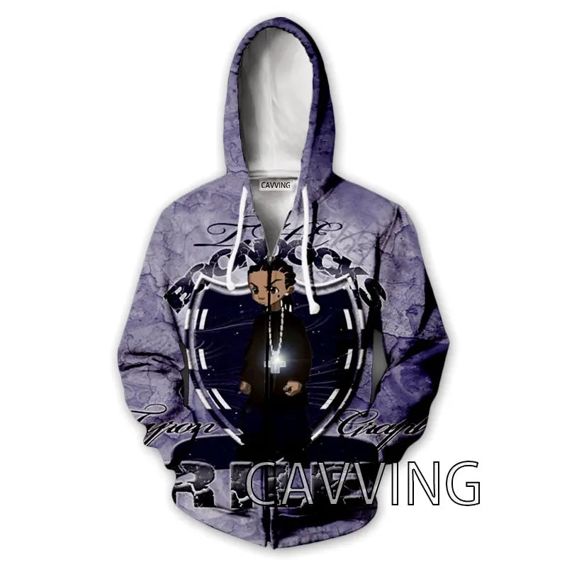 The Boondocks: New Fashion 3D Print   Zipper Hoodies Zip Up Hooded Sweatshirts Harajuku Hoodie Hip Hop Sweatshirts  H01