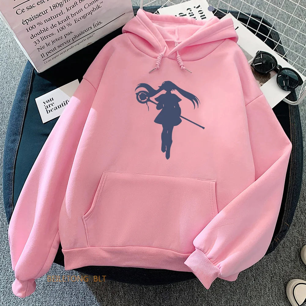 Frieren : Sousou Manga Printed Hoodie Without Hoodies Casual Pullovers Plus Size Anime Autumn Winter Classic Simple Long Sleeve