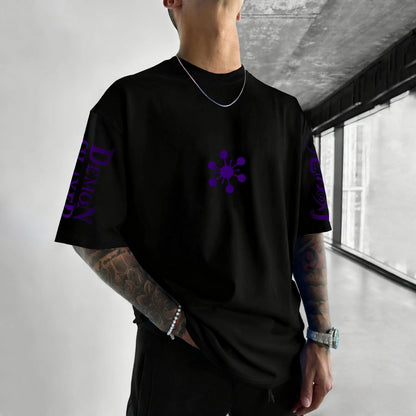 Demon Slayer: Anime Co Branded T-shirt Summer Men's and Women's New Large Harajuku Casual Loose Parent Child Short Sleeve Top