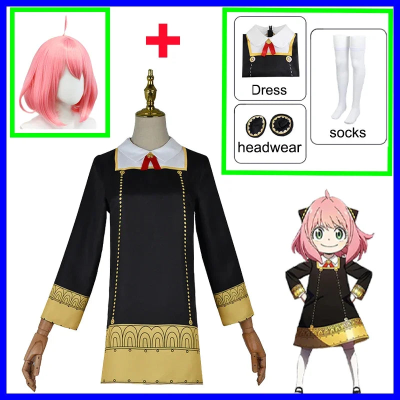 Spy X Family : ADULT DY20Anime Cosplay Costume Yor Forger Sexy Dress Loid Forger Light Green Suit Anya Kawaii Outfit Carnival Party Wig