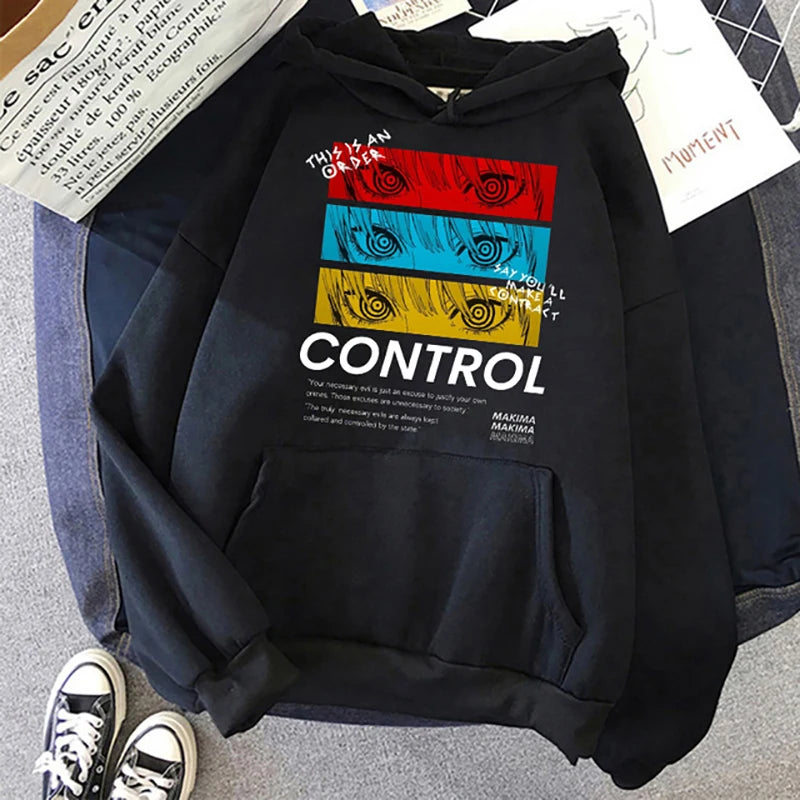 Chainsaw Man: Plus Size Sweatshirt Harajuku  Long Sleeve Pullover Casual Streetwear Clothes Tops