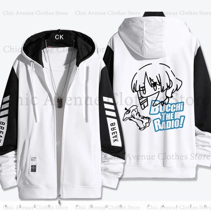Bocchi The Rock:  Yamada Ryo Series Print Hoodies Autumn Clothes Men Women Coat Zip Up Hoodies Casual Sweatshirt Men Hoodie