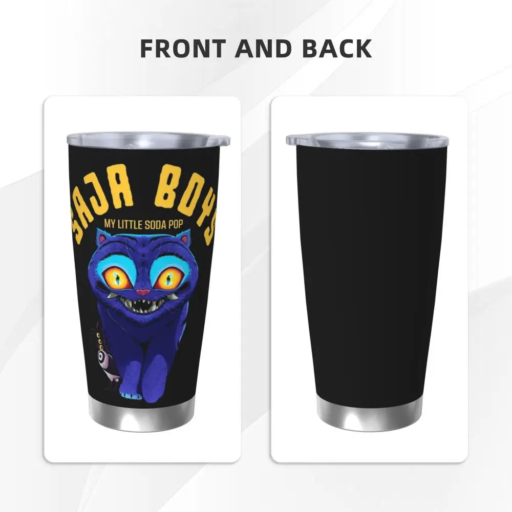KPop Demon Hunters - Derpy  Insulated Tumbler with Lid Vacuum Thermal Mug Outdoor Travel Car Bottle Cup, 20oz