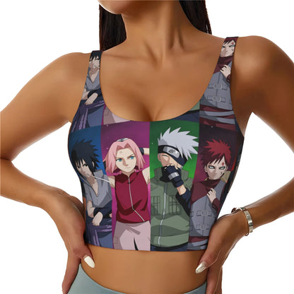 Naruto :Sasuke Uchiha Orochimaru  Sports Bra Women's Anime  Gym Workout Yoga Crop Top