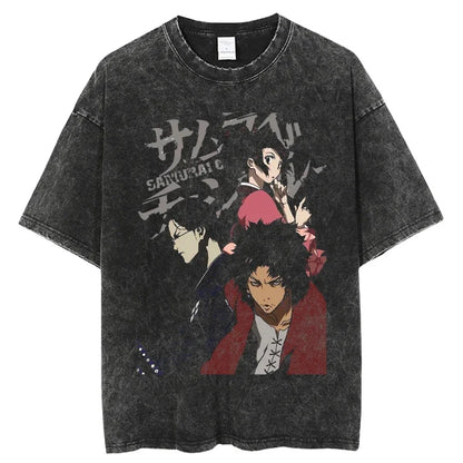 Samurai Champloo :T-Shirt Print T Shirt Fashion Hip Hop T-Shirts Streetwear Summer Casual Tops Unisex