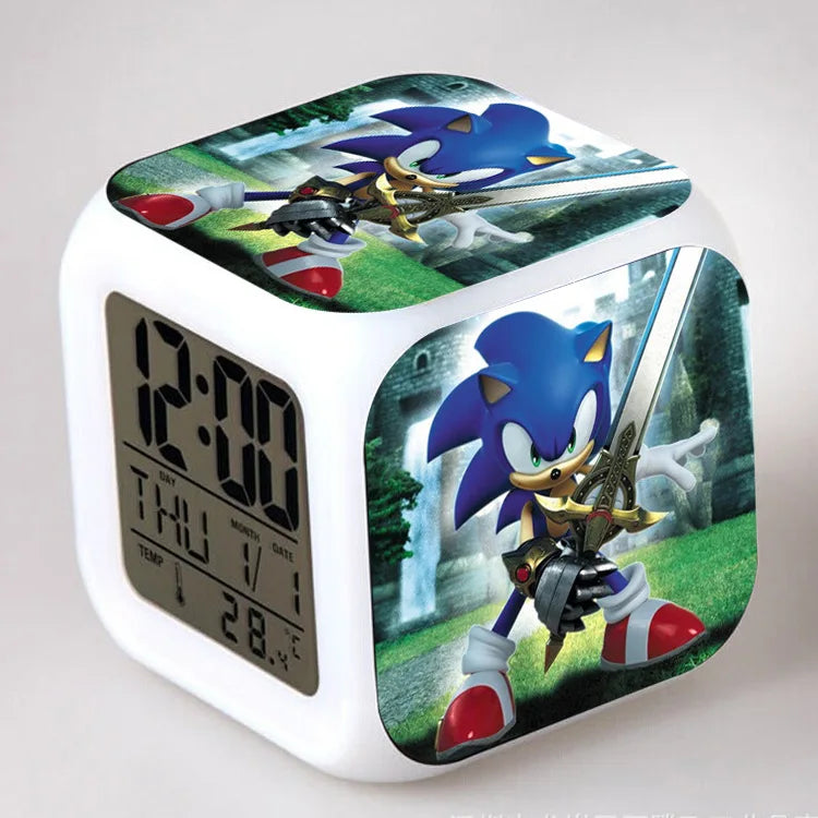 Sonic the Hedgehog: Alarm Clock Creative 8x8x8cm LED Cube with Light Display Time Week Month