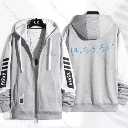 Bocchi The Rock: Series Print Hoodie Men Women Autumn Winter Clothing Zip Coat Casual Daily Wear Men's Hoodies