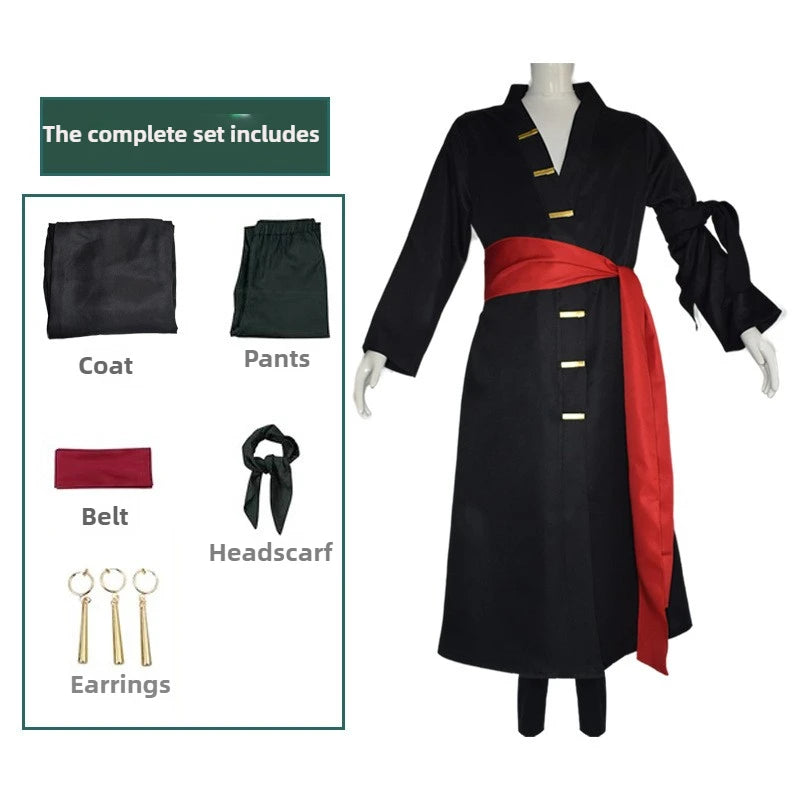 One Piece: Fantasia Wano Country Roronoa Of Zoro Cosplay Kimono Anime Pirate Disfraz Costume Men Male Halloween Carnival Party Clothes