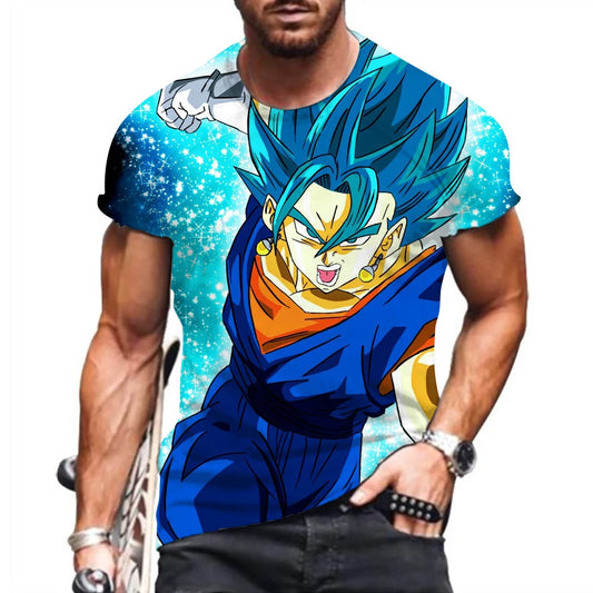 Dragon Ball: Z T-shirt Men 2023 Men's Vegeta Goku Oversized Shirts Hip Hop Clothing Harajuku Style Trend Tops Fashion