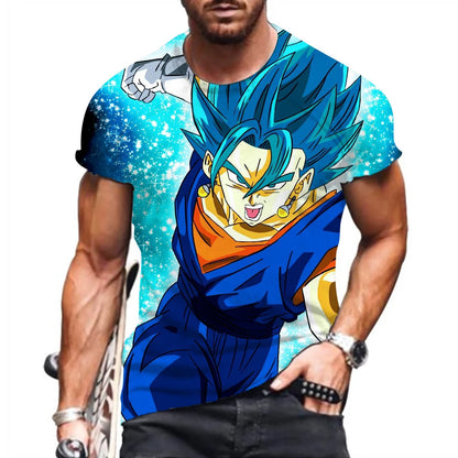 Dragon Ball: Z T-shirt Men 2023 Men's Vegeta Goku Oversized Shirts Hip Hop Clothing Harajuku Style Trend Tops Fashion