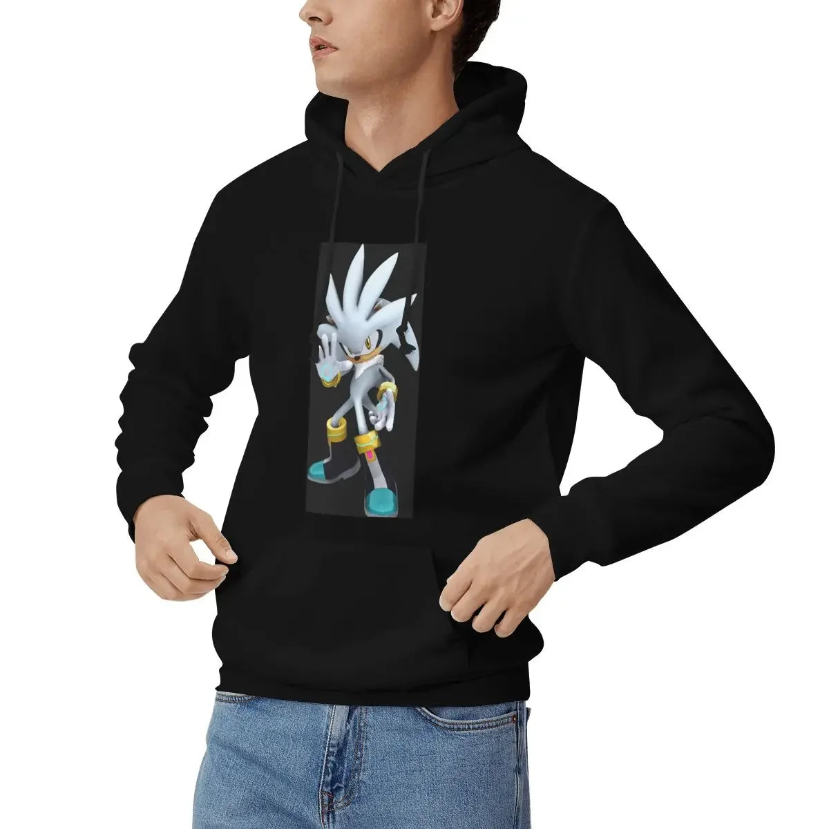 Sonic the Hedgehog: Silver The Hedgehog Sonic The Hedgehog  Hoodies Men's Women Pullover Sweatshirt Harajuku Long Sleeve Streetwear Autumn Winter
