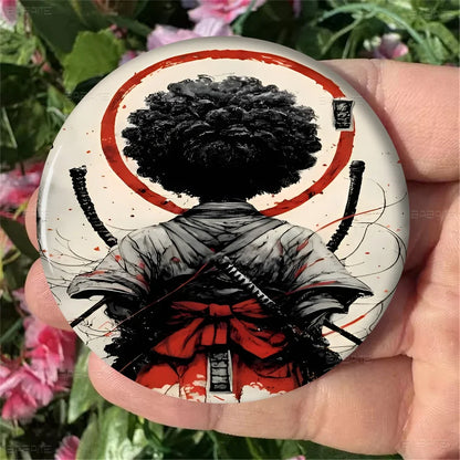 Afro Samurai: Brooches Cute Cartoon  Badge Jacket Jeans Lapel Pin Gift Accessorie