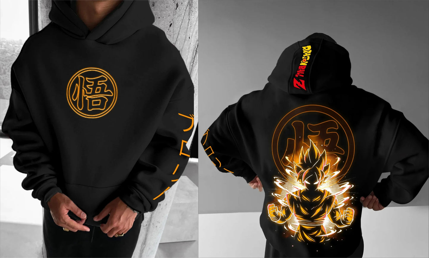 Dragon Ball: Peripheral Versatile Sweater Autumn and Winter Men's and Women's Loose Hooded Sweater